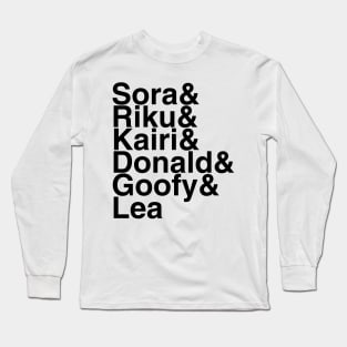 Kingdom Hearts Helvetica List Long Sleeve T-Shirt